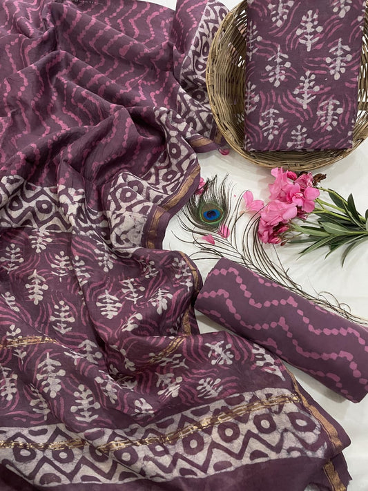 Pure Chanderi Silk Suit