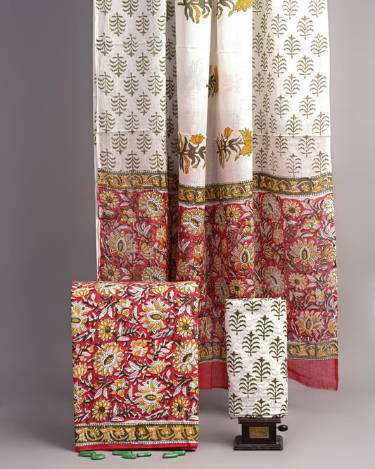 Hand Block printed Cotton Suit Set