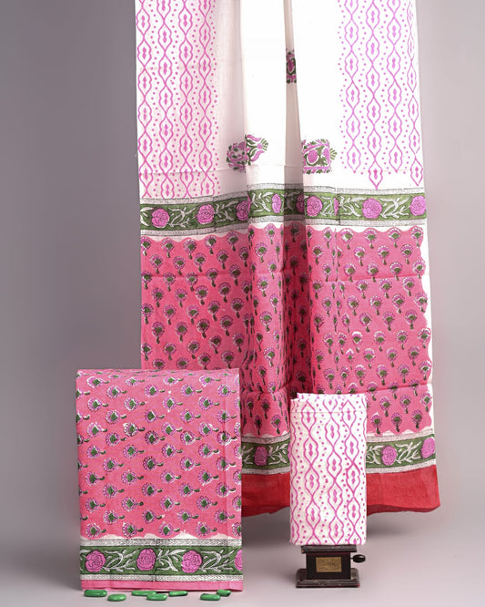 Hand Block printed Cotton Suit Set