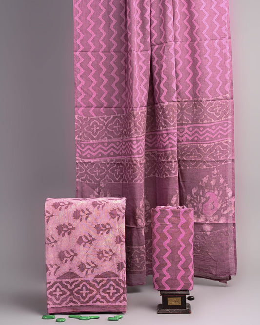 Hand Block printed Cotton Suit Set