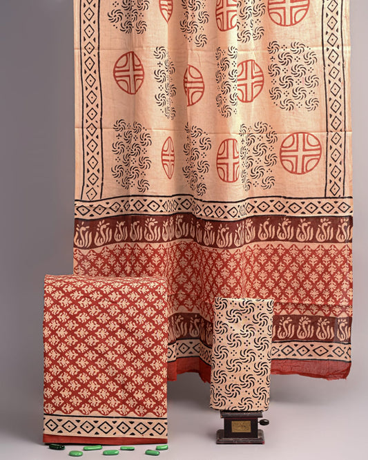 Hand Block printed Cotton Suit Set