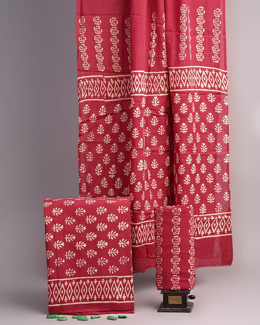Hand Block printed Cotton Suit Set