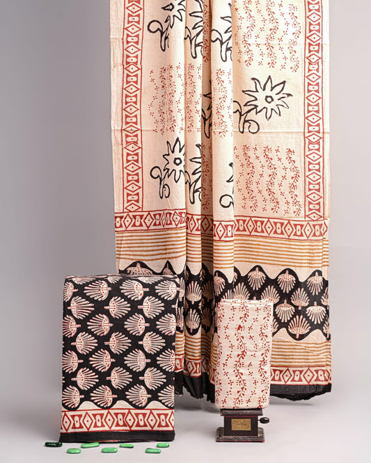 Hand Block printed Cotton Suit Set