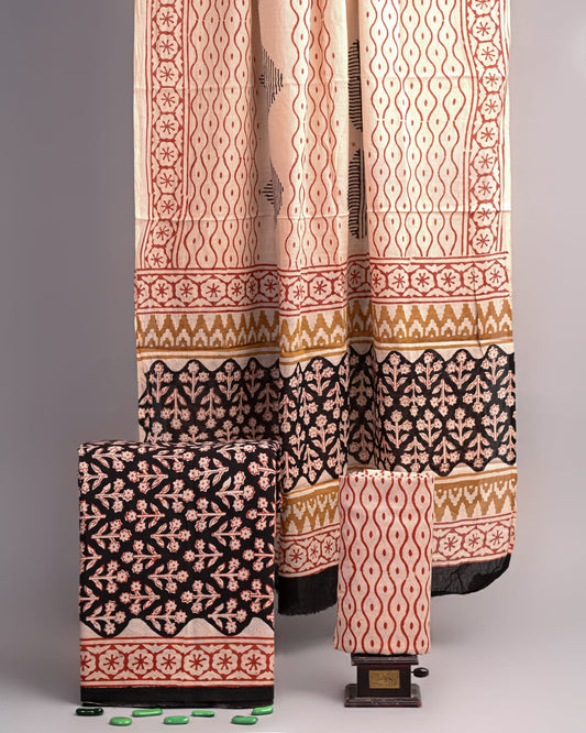 Hand Block printed Cotton Suit Set
