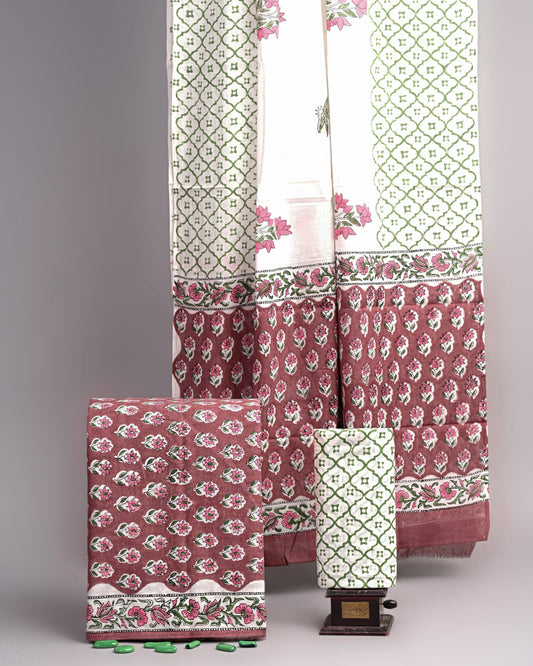 Hand Block printed Cotton Suit Set