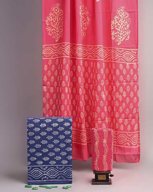 Hand Block printed Cotton Suit Set