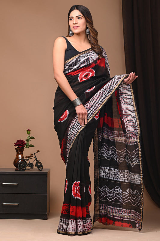 Hand Block Printed Chanderi silk Sarees