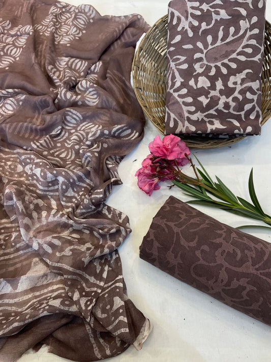 Pure Cotton Suits With Pure Chiffon Dupatta