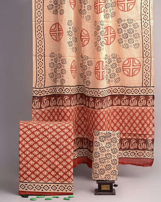 Hand Block Printed Cotton Suit Set