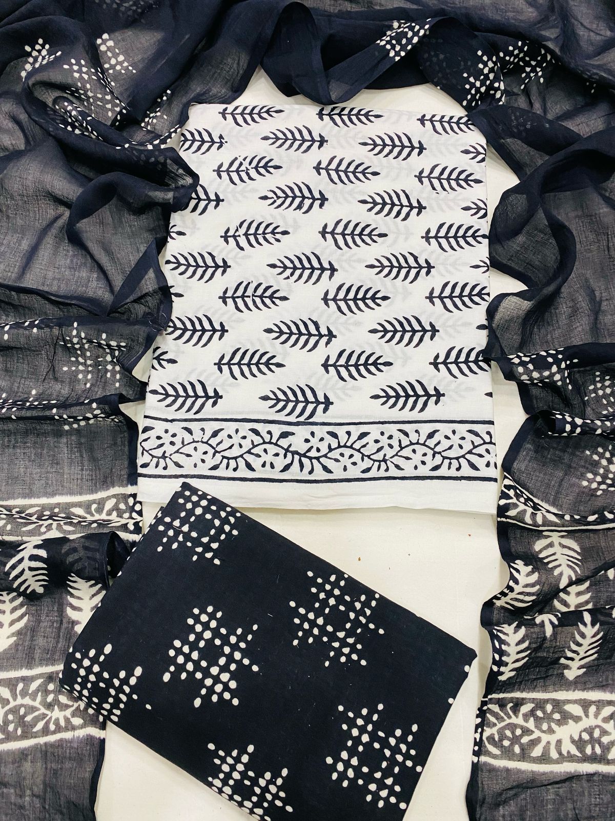 Hand Block Printed Cotton Suit Set
