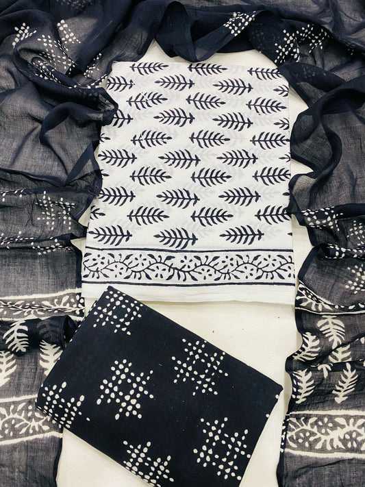 Hand Block Printed Cotton Suit Set