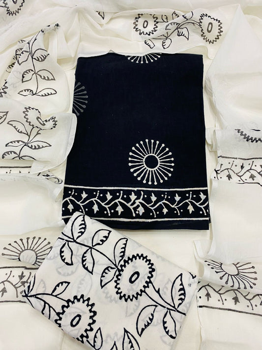 Hand Block Printed Cotton Suit Set