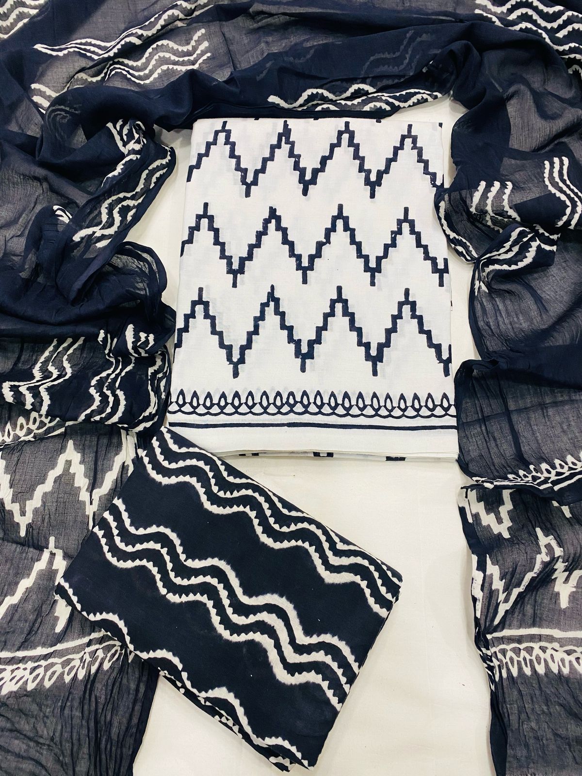 Hand Block Printed Cotton Suit Set