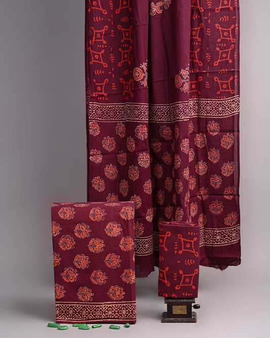 Hand Block Printed Cotton Suit Set