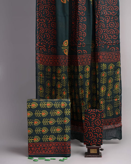 Hand Block Printed Cotton Suit Set