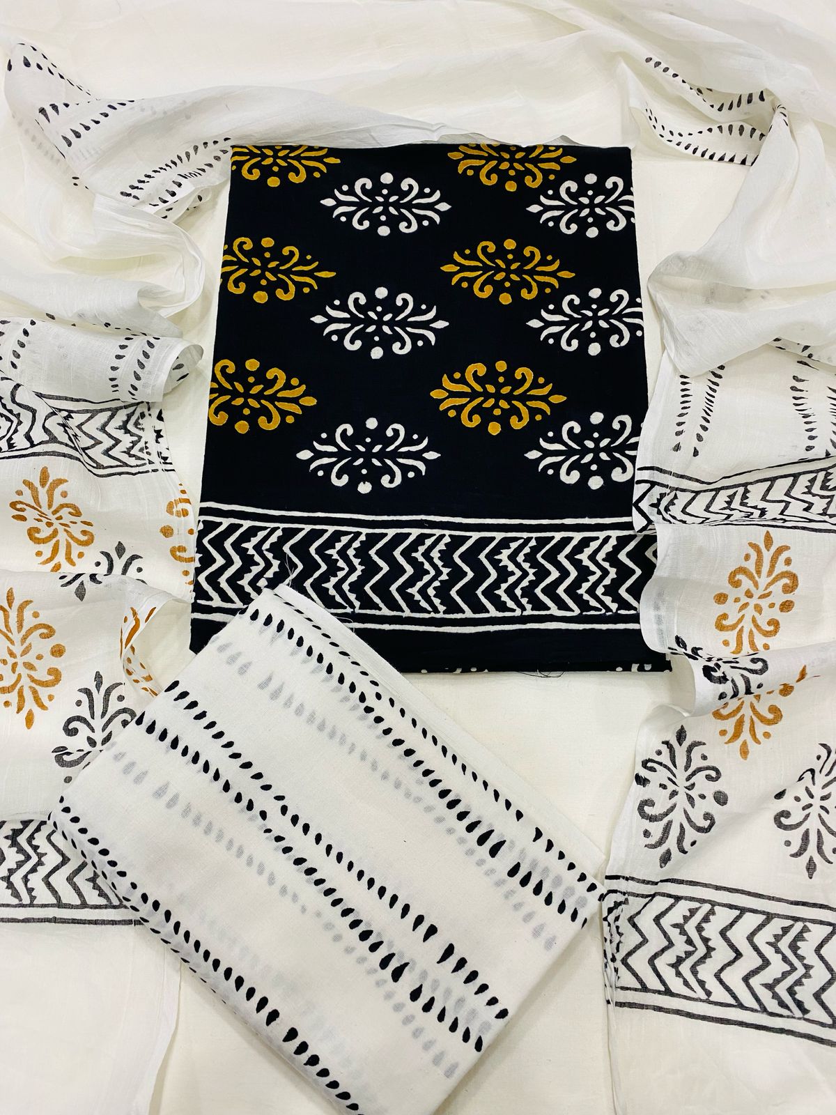 Hand Block Printed Cotton Suit Set
