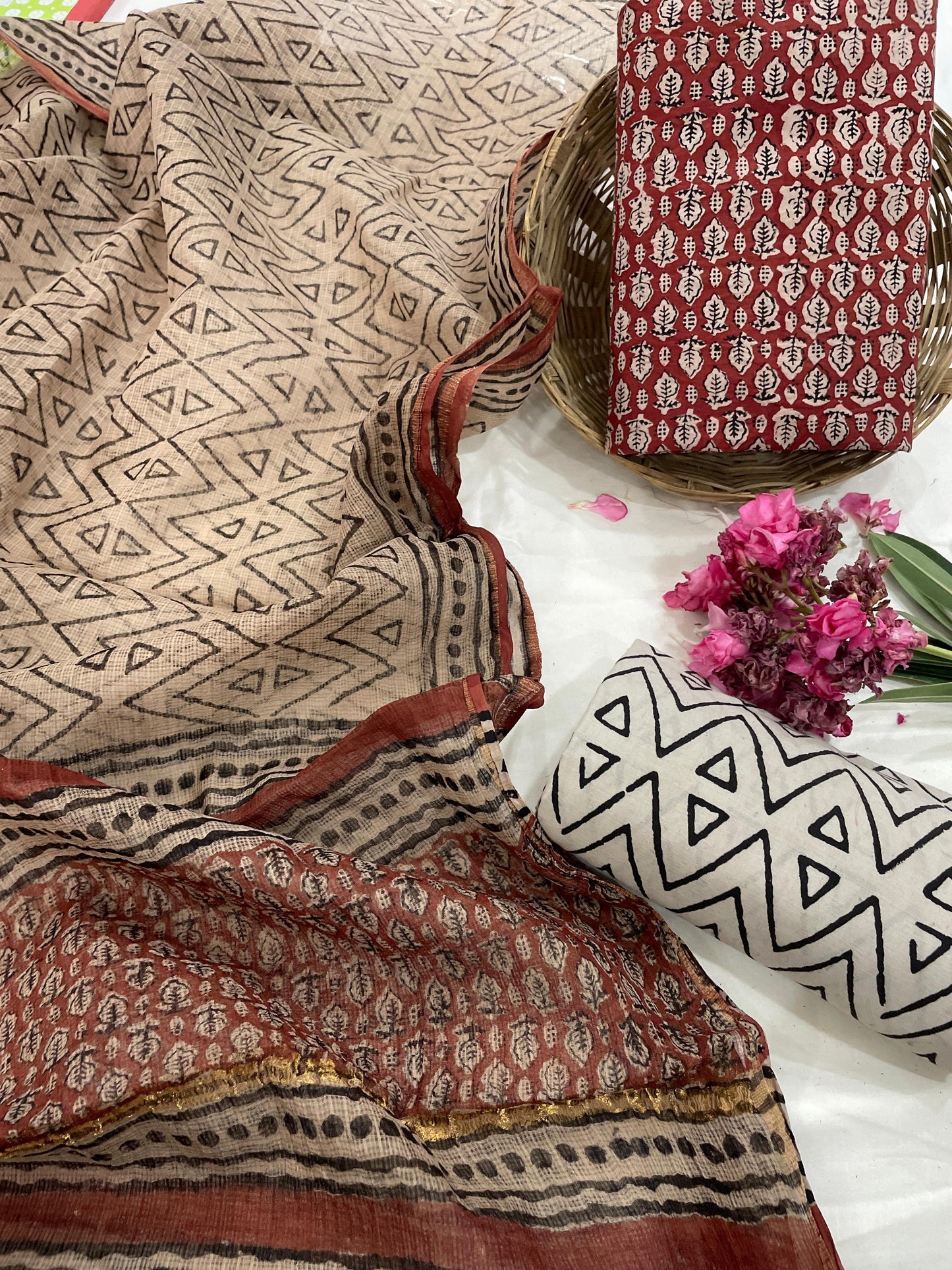 Pure Cotton Suit with Kota Dupatta