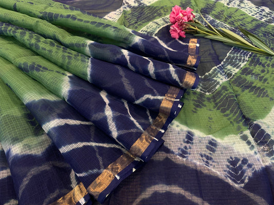 Pure Hand Block Printed Kota Doriya Saree