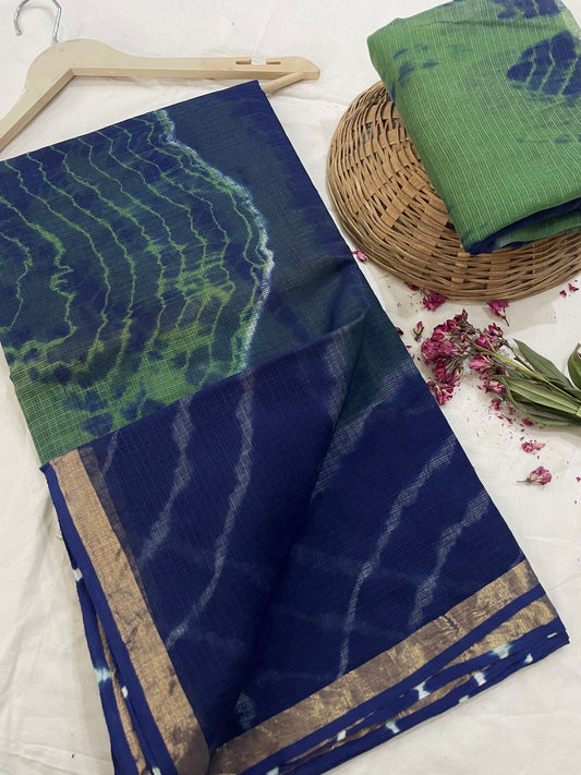 Pure Hand Block Printed Kota Doriya Saree