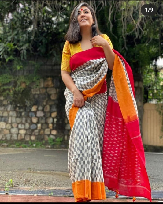 Pure Cotton MulMul Printed Saree