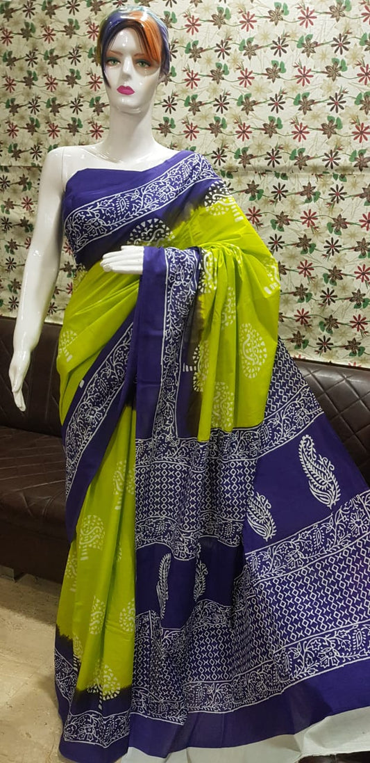Pure Cotton MulMul Printed Saree