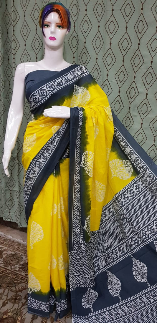 Pure Cotton MulMul Printed Saree