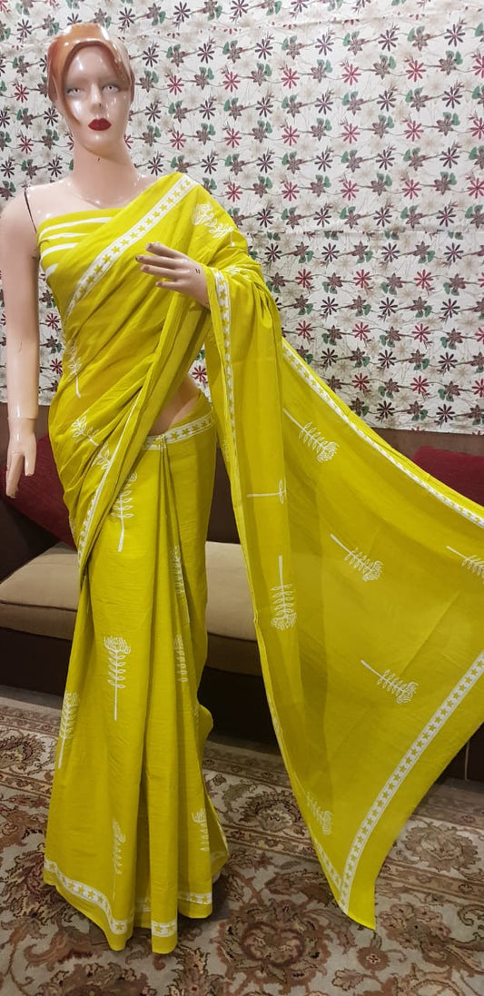 Pure Cotton MulMul Printed Saree