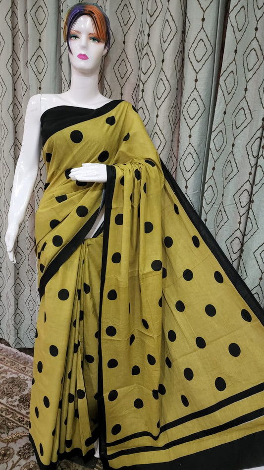 Pure Cotton MulMul Printed Saree
