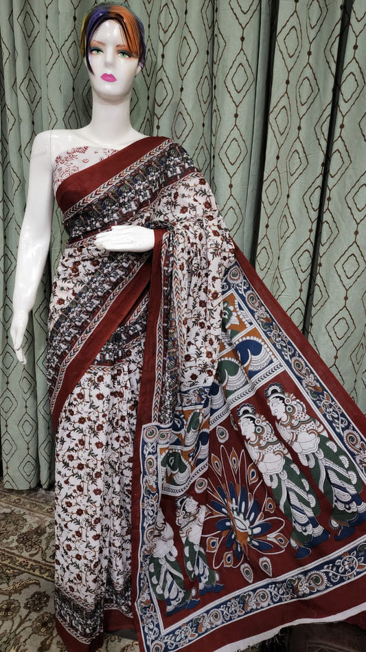 Pure Cotton MulMul Printed Saree