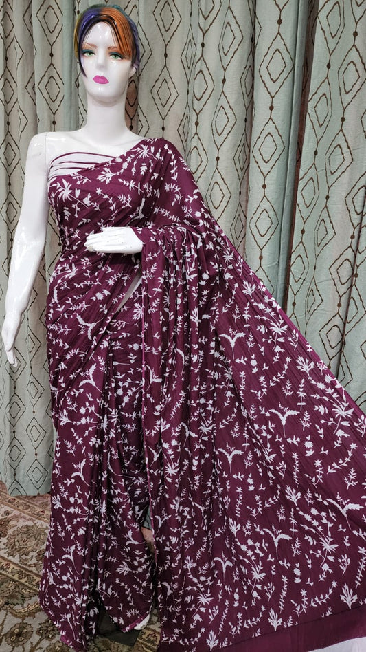 Pure Cotton MulMul Printed Saree