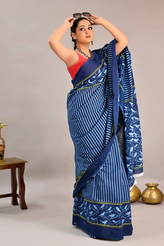 Pure Cotton MulMul Printed Saree
