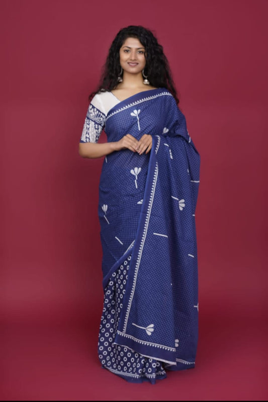 Pure Cotton MulMul Printed Saree