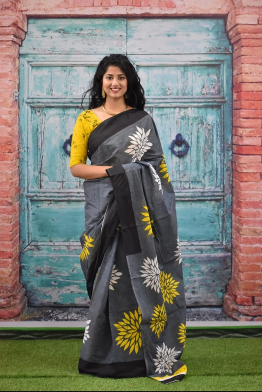 Pure Cotton MulMul Printed Saree