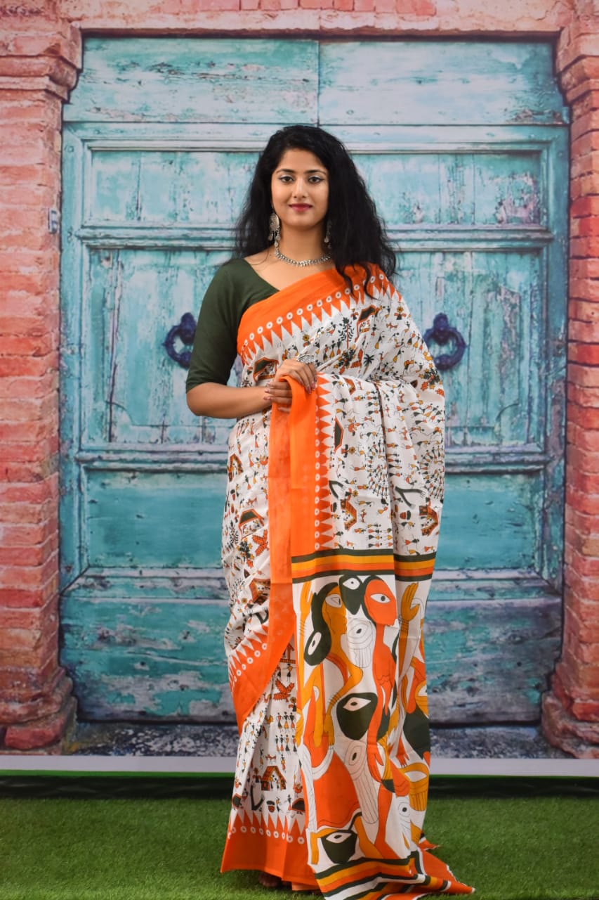 Pure Cotton MulMul Printed Saree