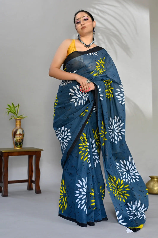 Pure Cotton MulMul Printed Saree