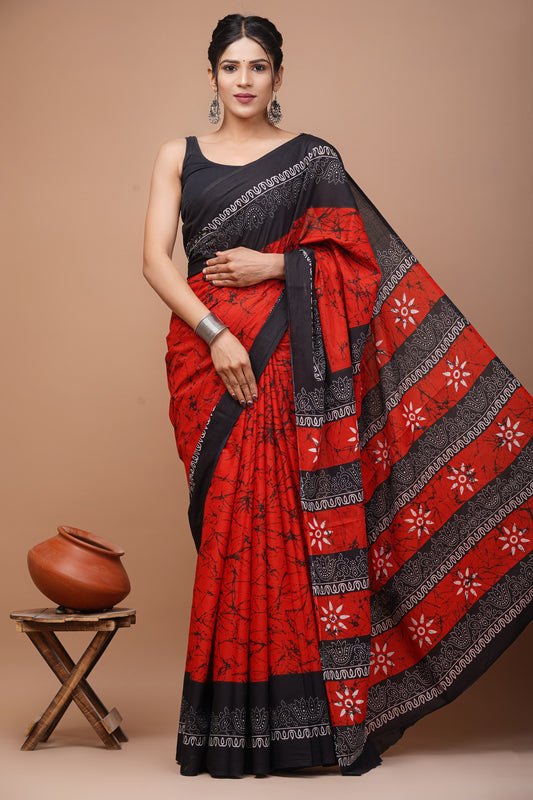 Pure Cotton MulMul Printed Saree