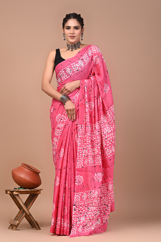 Pure Cotton MulMul Printed Saree