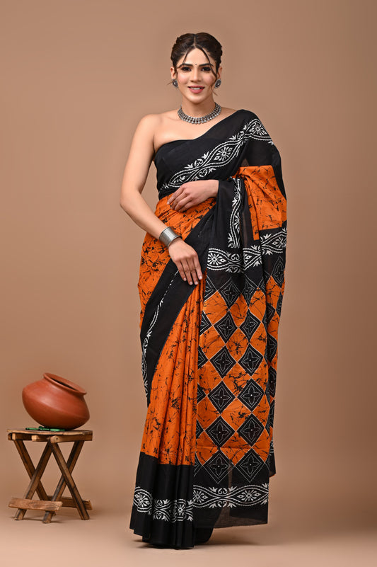 Pure Cotton MulMul Printed Saree
