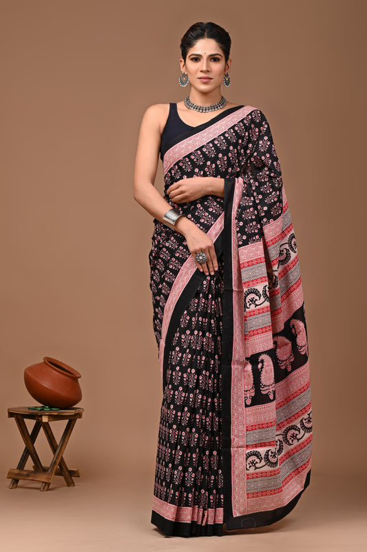 Pure Cotton MulMul Printed Saree