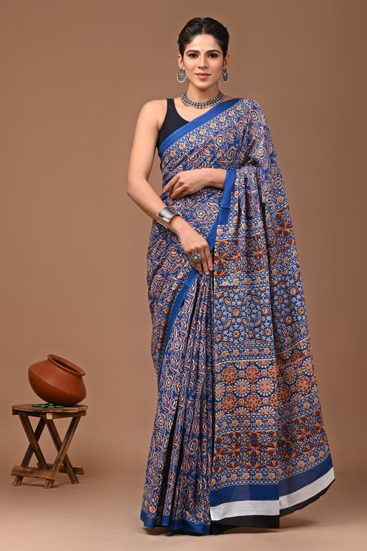 Pure Cotton MulMul Printed Saree