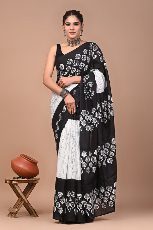 Pure Cotton MulMul Printed Saree