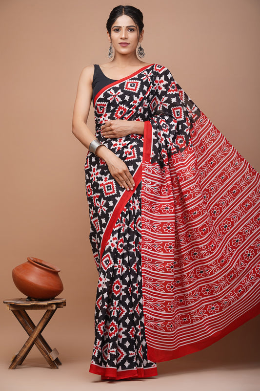 Pure Cotton MulMul Printed Saree