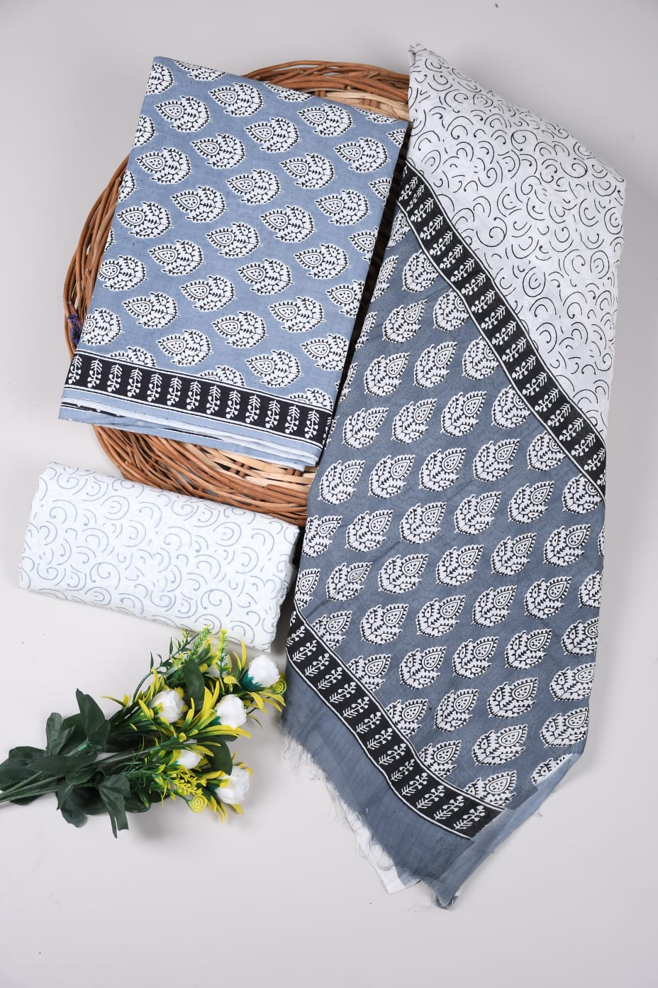 Pure Cotton Suit Set with soft MulMul Cotton Dupatta