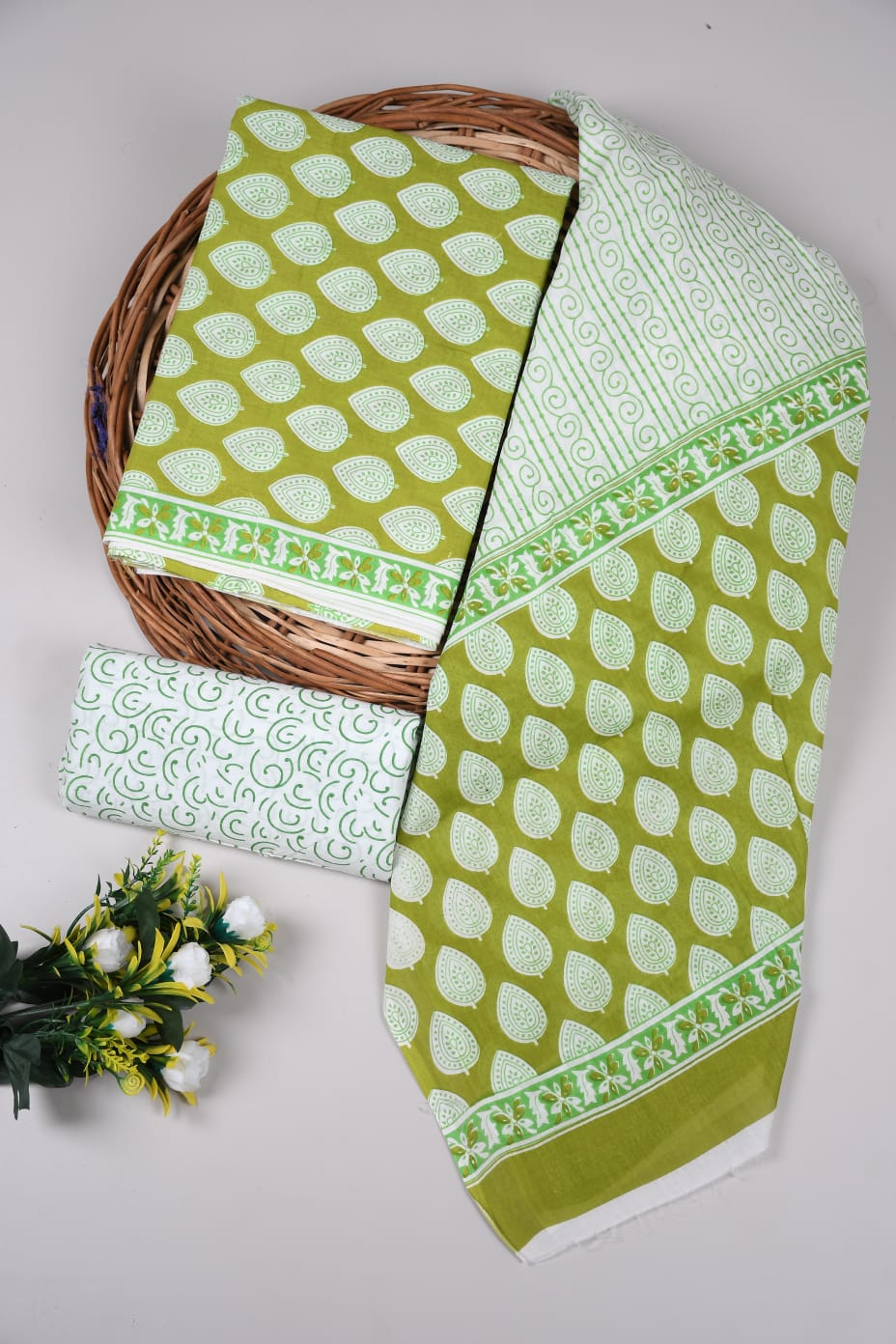 Pure Cotton Suit Set with soft MulMul Cotton Dupatta