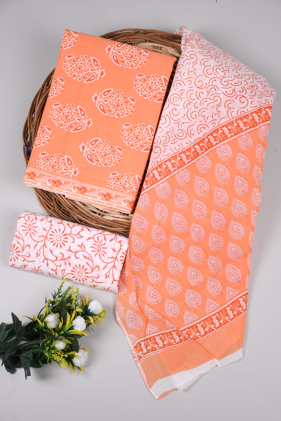 Pure Cotton Suit Set with soft MulMul Cotton Dupatta