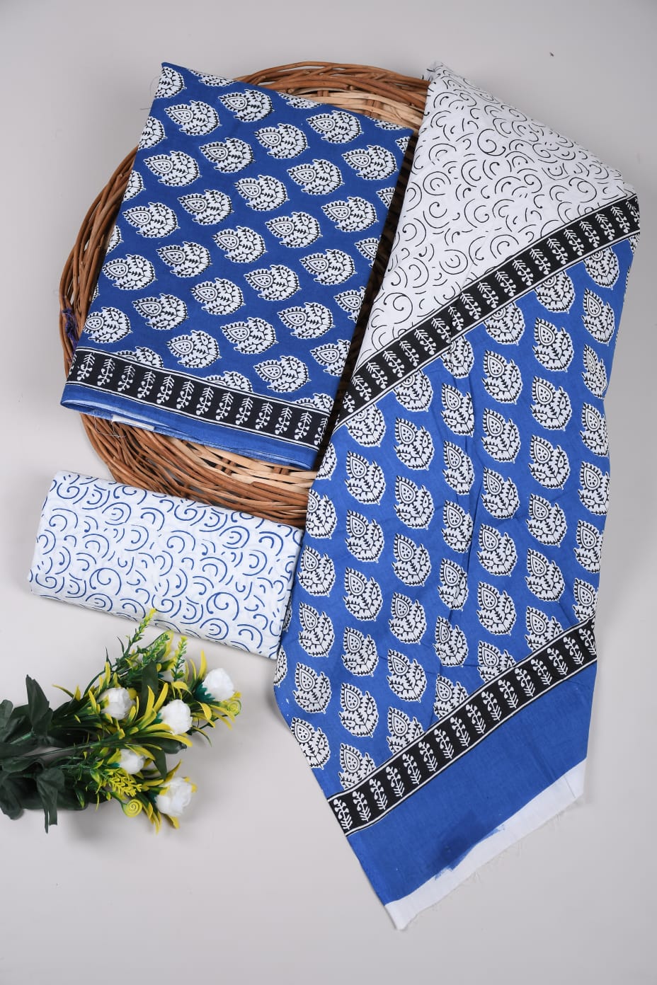 Pure Cotton Suit Set with soft MulMul Cotton Dupatta
