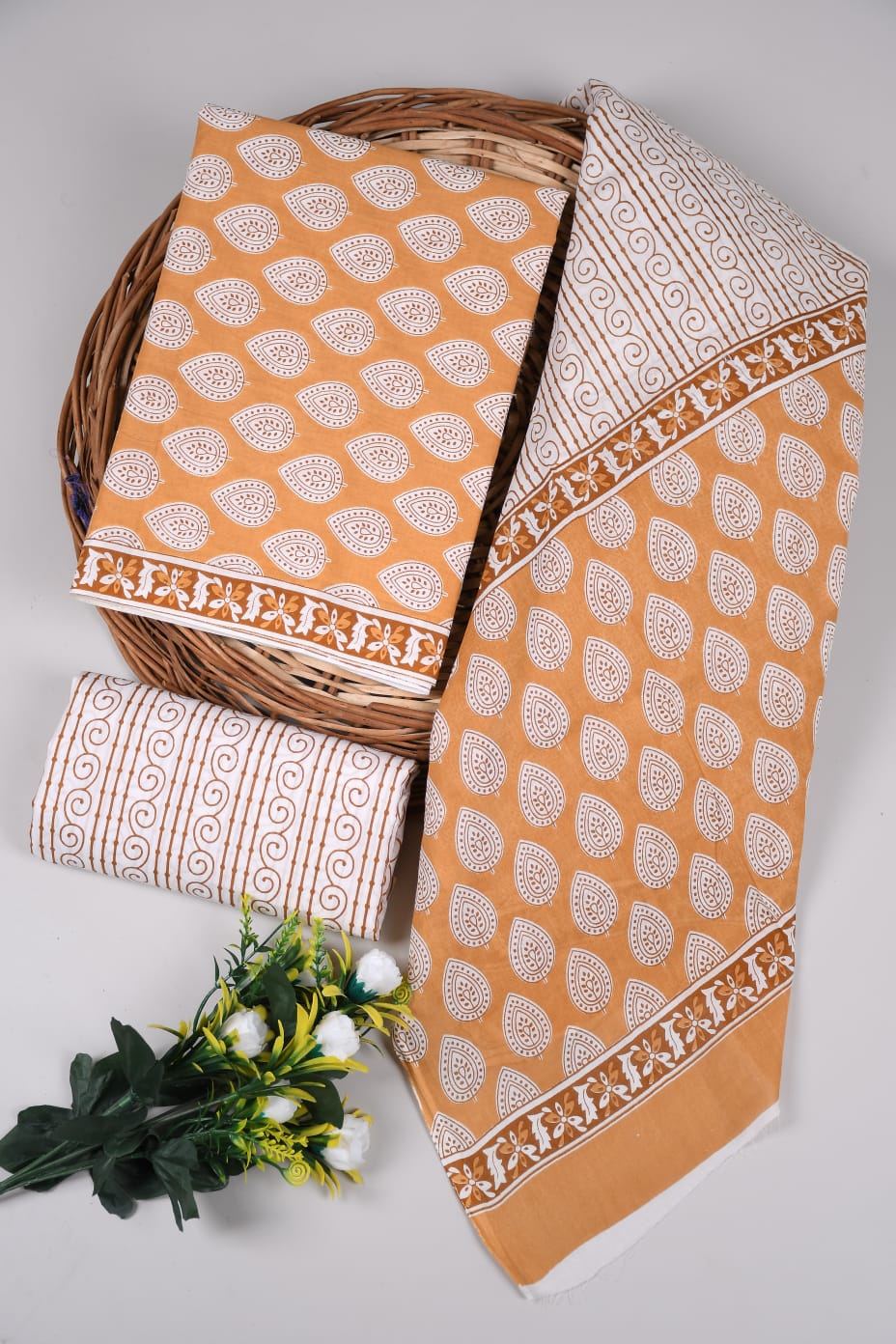 Pure Cotton Suit Set with soft MulMul Cotton Dupatta