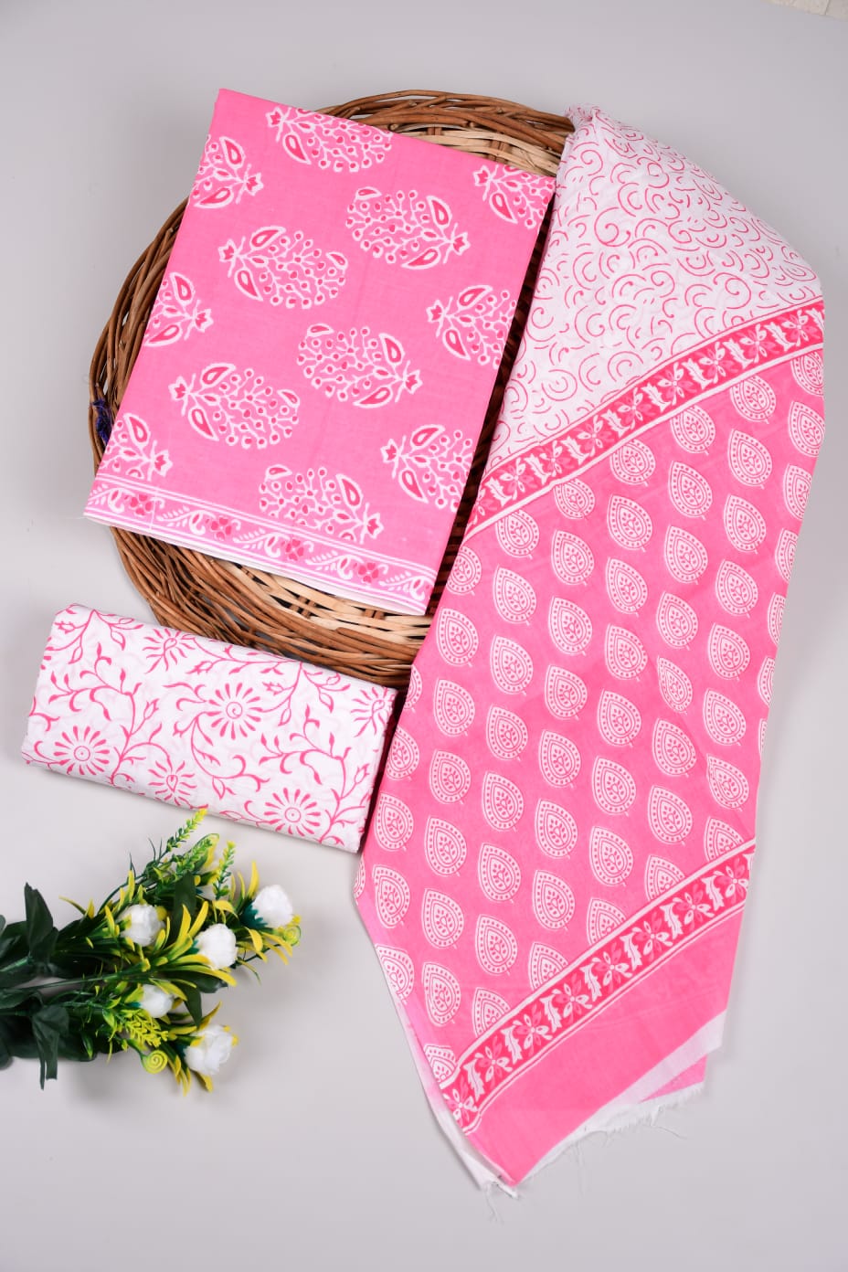 Pure Cotton Suit Set with soft MulMul Cotton Dupatta