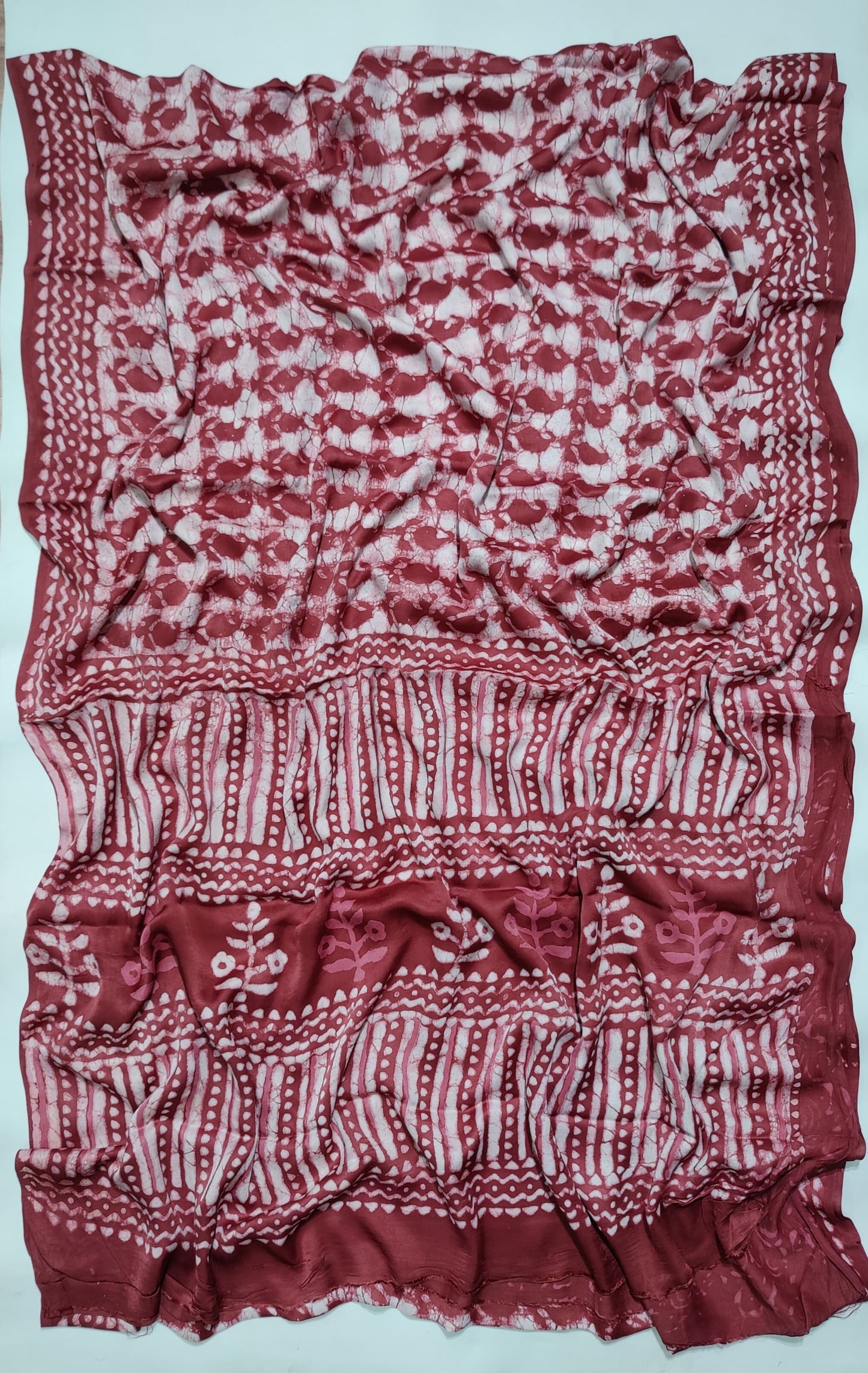 Ajrakh Printed Modal Silk Saree
