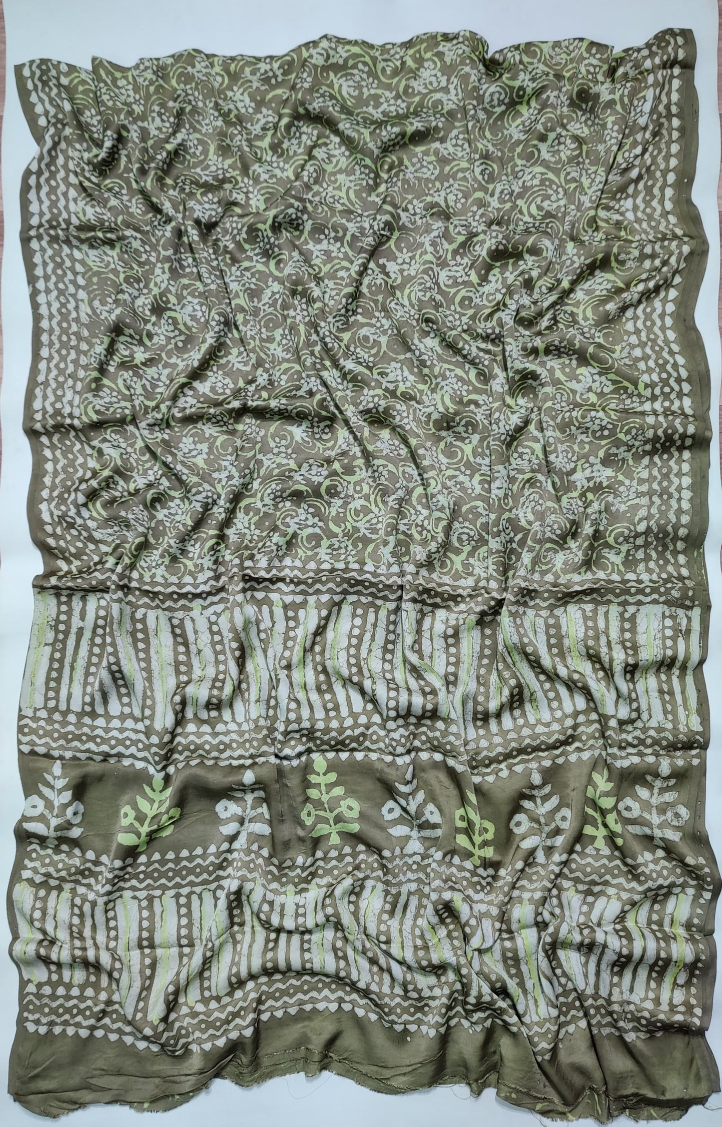 Ajrakh Printed Modal Silk Saree